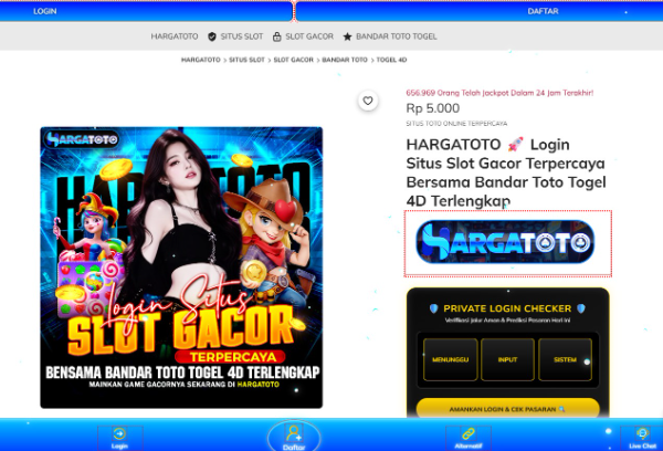 HARGATOTO ???? Login Situs Slot Gacor Terpercaya Bersama Bandar Toto Togel 4D Terlengkap